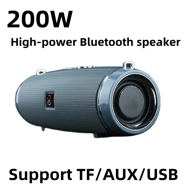 Portable Outdoor Stereo Subwoofer 200W High-power MINI 2 Wireless Bluetooth Speaker Supports TWS/FM/Voice Prom 3D Surround Sound