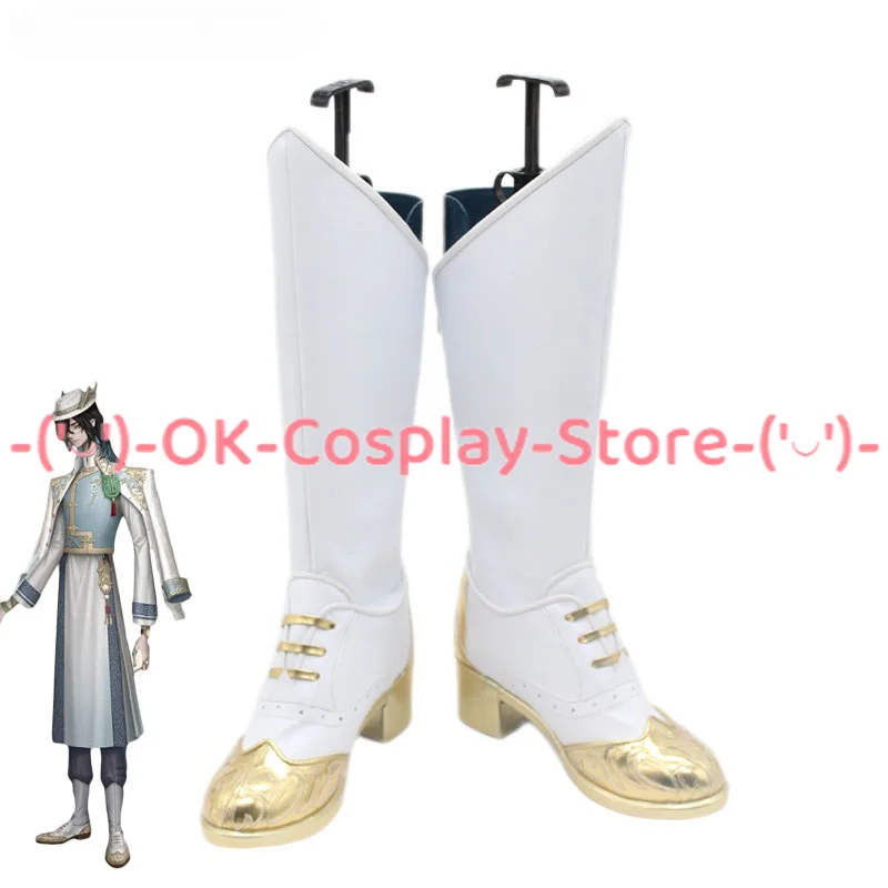 

Game Identity V Wuchang Cosplay Shoes PU Leather Shoes Halloween Carnival Boots Xie Bian Cosplay Props Custom Made