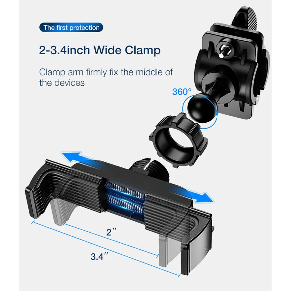 1Pcs Cycling Phone Holder Handle Bar Stand Rock-Steady Phone Mount Navigation Support Universal Fit for Bicycles