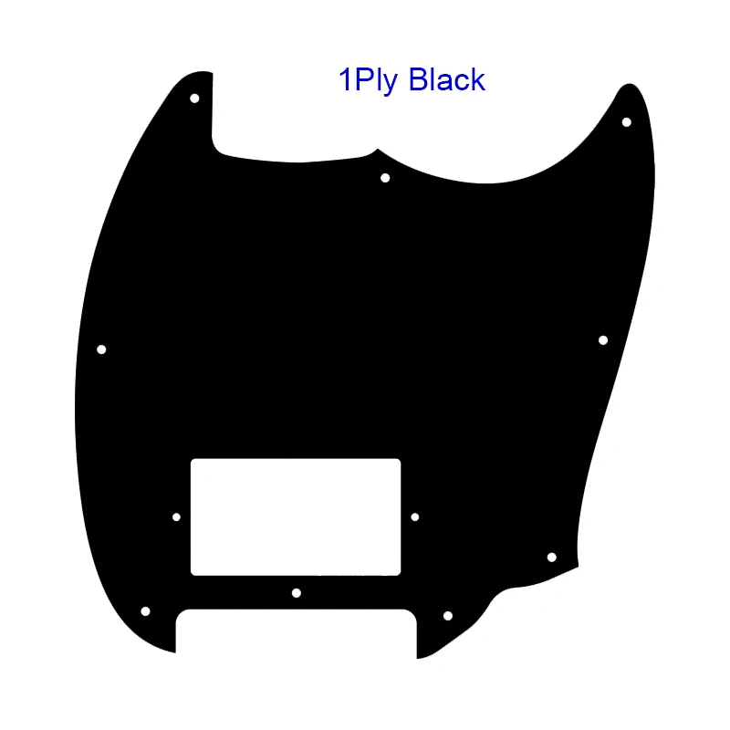 

Pleroo Guitar Parts For - Squier Bullet Mustang Whit 1 H PAF Humbucker Pickups Guitar Pickguard ,1 Ply Black