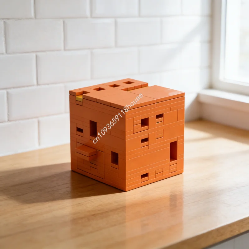 

225 деталей MOC Настольные игры-головоломки: Лабиринт-коробка, вращающаяся и скользящая модель, конструктор, архитектурный набор, рождественский подарок, игрушка