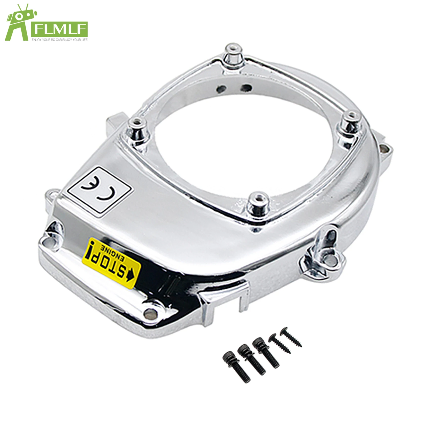 

Chrome Engine Fan Cover Flywheel Covers Fit 23cc-36cc Zenoah Cy Engines for 1/5 HPI ROFUN ROVAN KM BAJA Losi 5ive T FG Rc Parts