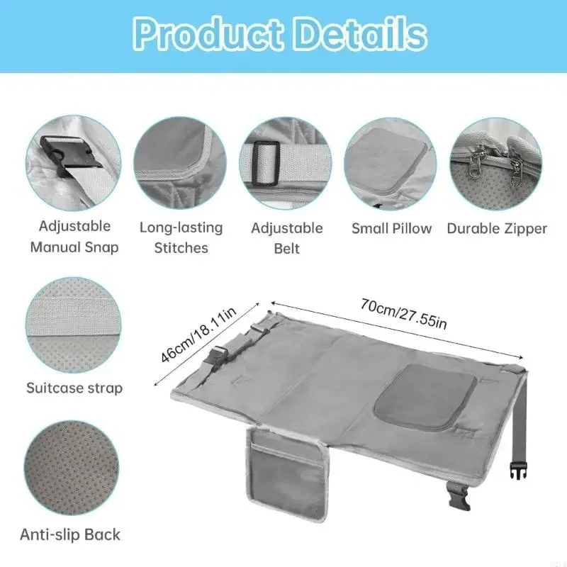 

Convertible Kids Travel Bed For Plane Foldable Design With Quick Setups And Organized for Parents 15UB