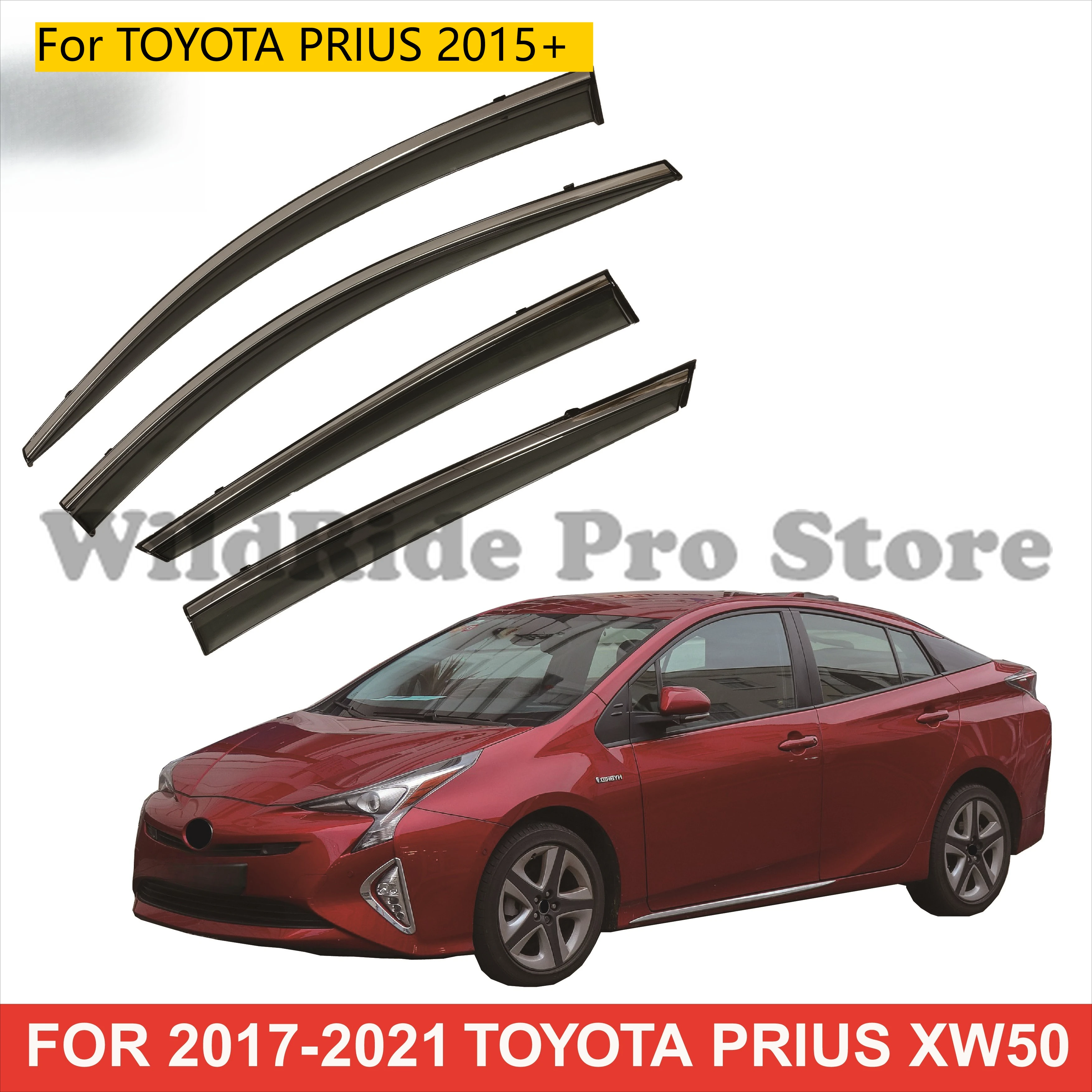 

Window Visor for TOYOTA PRIUS 2015+ Car Window Visor Vent Sun Shade Rain Guard Deflectors