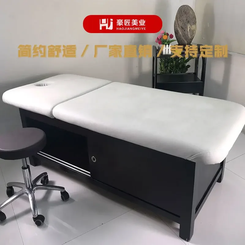 Commercial furniture wood beauty bed, massage solid wood massage bed health bed