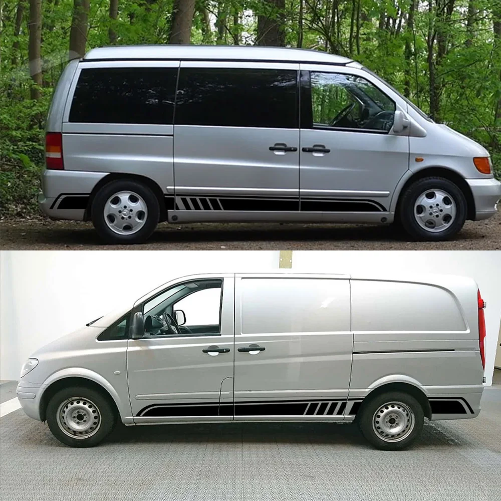 2PCS Car Stickers For Mercedes Benz Vito V Class Viano W447 V260 W639 W638 Marco Polo Camper Van Tuning Accessories Vinyl Decals