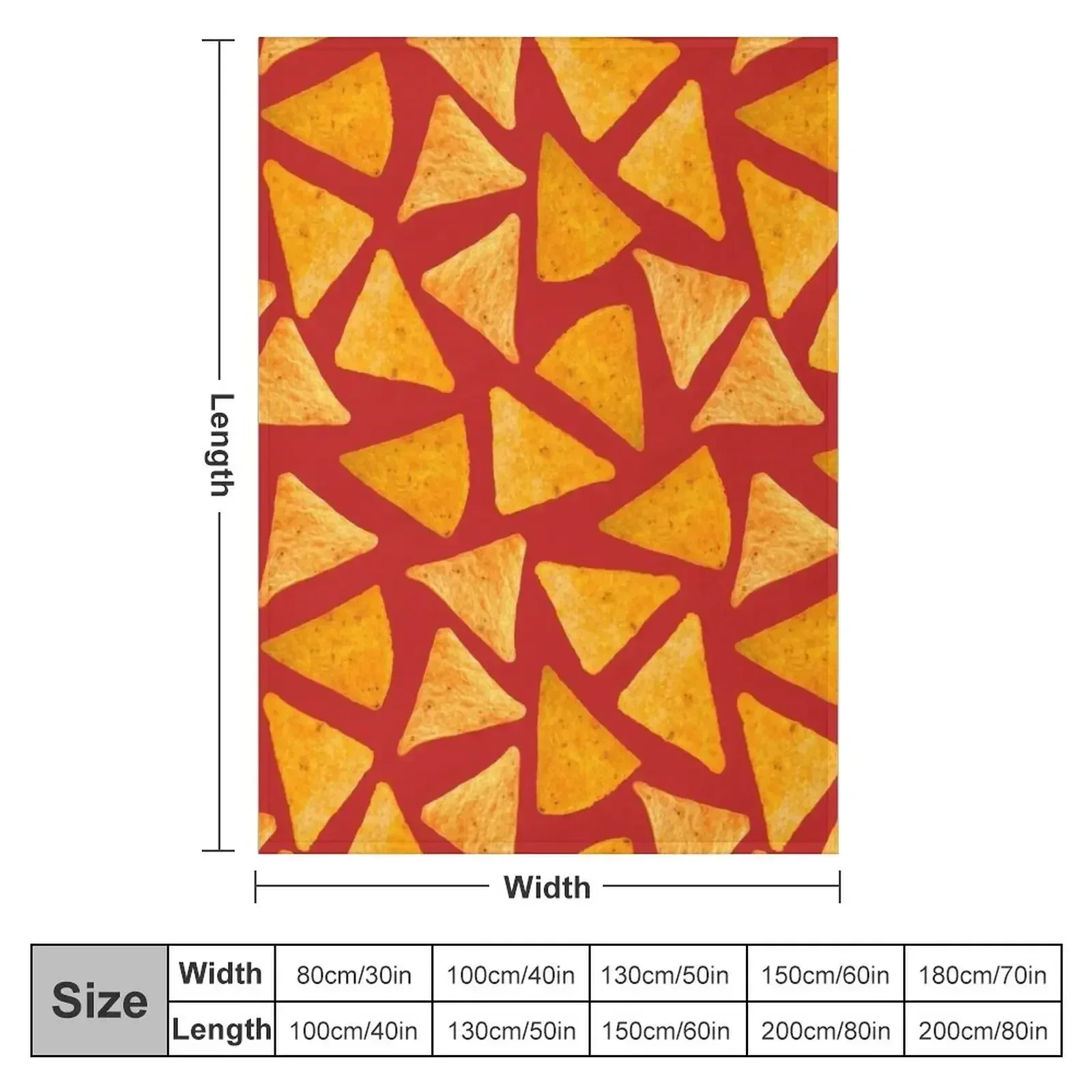 Orange Chips - Red Throw Blanket christmas gifts Stuffeds Sofa Throw halloween Shaggy Bed Blankets