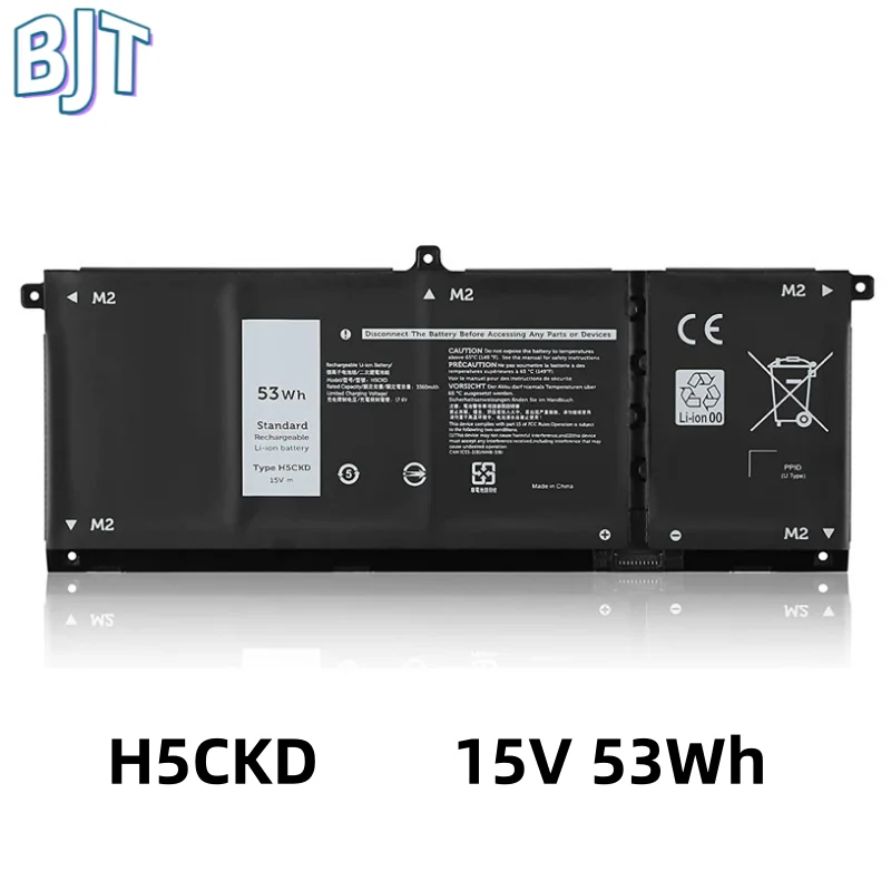 

15V 53Wh 3530mAh New Laptop Battery H5CKD for Dell Latitude 3410 3510 Inspiron 14 5401 15 5501 5502 7506 2-in-1 JK6Y6 9077G