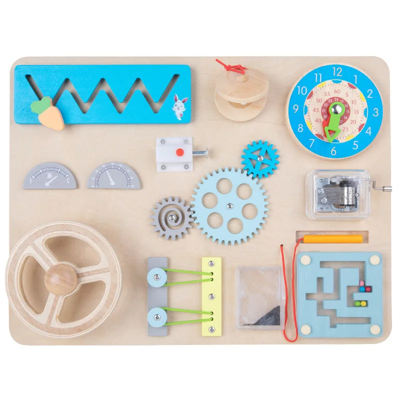 Montessori Children DIY Drive car Control Steering Wheel Vehicle sensory board toy Locks Latches Activity Board busy board Gifts