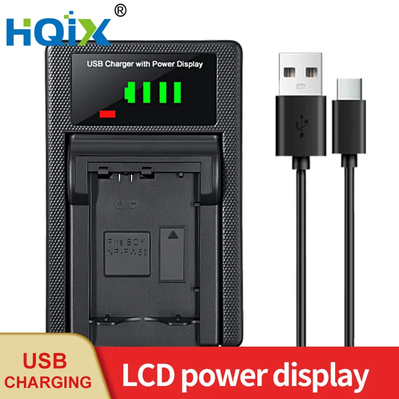 HQIX for Sony DSC-RX10 RX10 Ⅱ RX10 Ⅲ RX10 Ⅳ A7R Ⅱ A7R A7S A7SⅡ A7S A7 A7Ⅱ A6500 A6400 A6300 Camera NP-FW50 Battery Charger