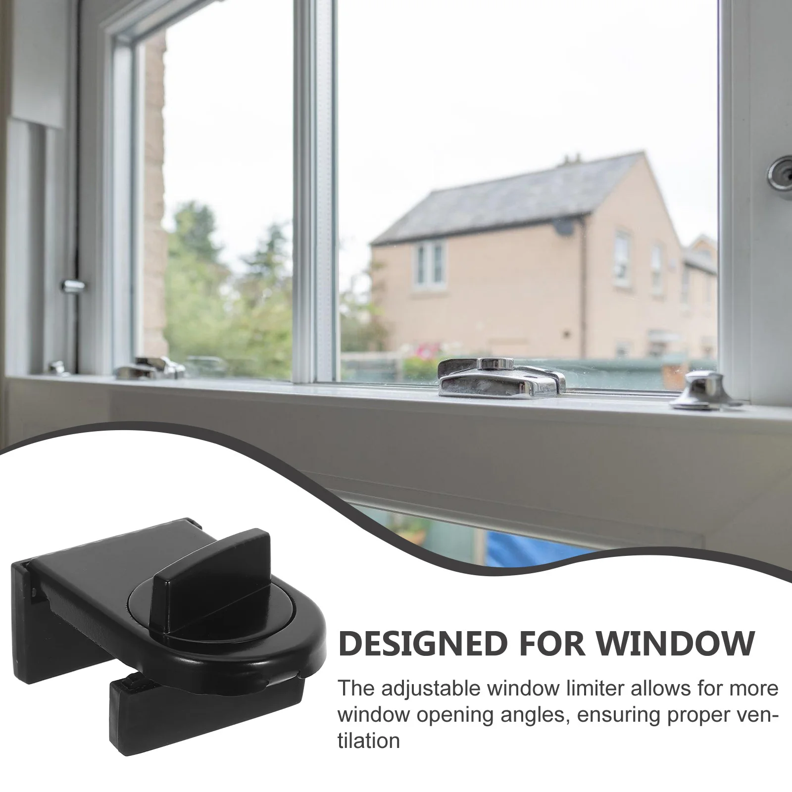 Blokada do drzwi przesuwnych, bez wiercenia, regulowana, o wysokiej wytrzymałości, blokada okienna z ogranicznikami bezpieczeństwa, kompatybilna z różnymi drzwiami przesuwnymi.