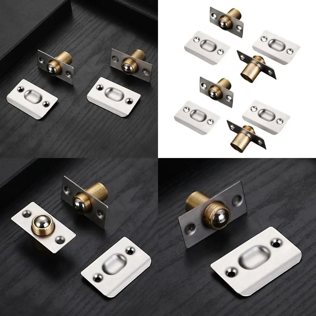 

652F 4Pcs Adjustable Balls Magnet Latches Closet Door Balls Catches French Door Lock for Interior Doors, Cabinet