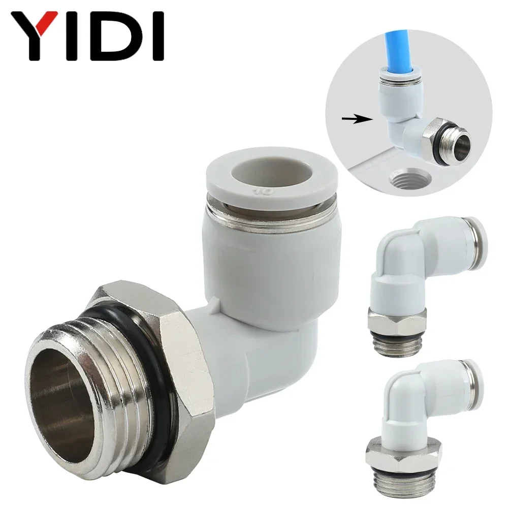 5/10pcs Pneumatic Parts One-touch Corner Air Hose Tube Pipe Fitting Fittings Connection Connector 4mm 6mm 8mm 12mm PL G 1/2 1/4