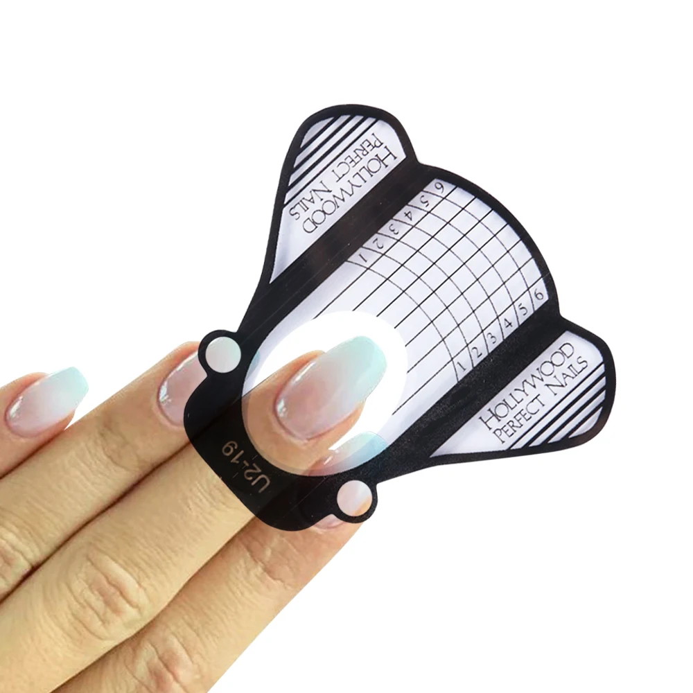 500 pezzi forme per unghie per stampo estensione unghie acrilico UVGel manicure design francese top stencil adesivo da costruzione rotolo nail art