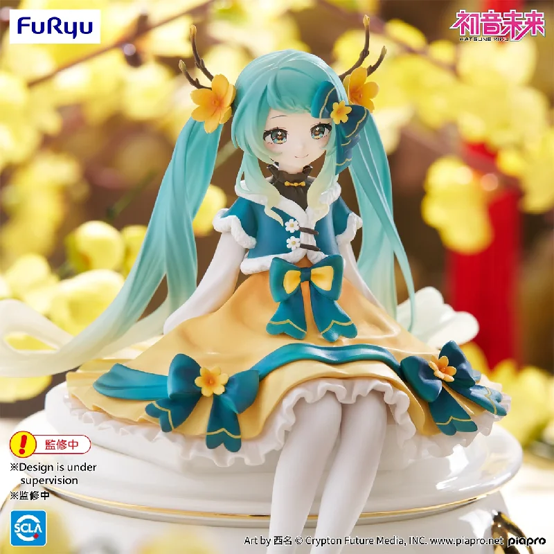 BLBU ACGN ต้นฉบับรูป Miku 14 ซม.PVC ของเล่นดอกไม้ฤดูใบไม้ผลิ 2025 ใหม่ปีเซ็กซี่อะนิเมะก๋วยเตี๋ยวเครื่องประดับ