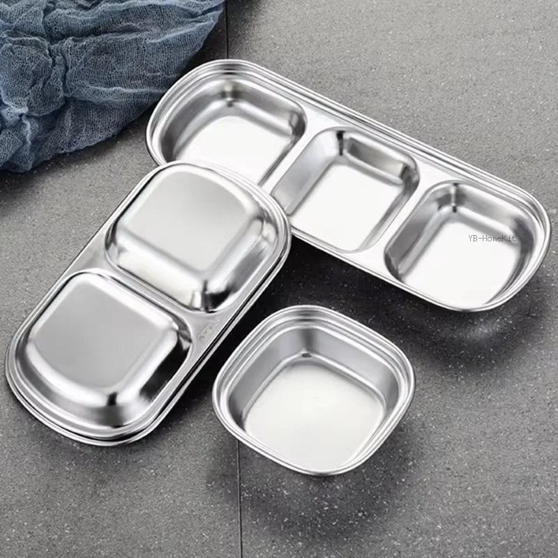 Plato de condimentos de acero inoxidable, plato de cocina para salsa de alimentos, plato de Wasabi, platillos de condimentos multiusos, platos para aperitivos, herramienta de cocina para el hogar