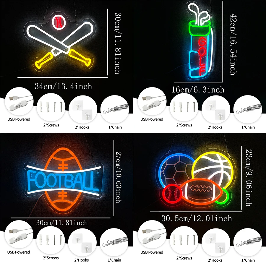 Ball Sports Equipment Led Neon - Sports Equipment Icon recension och pris