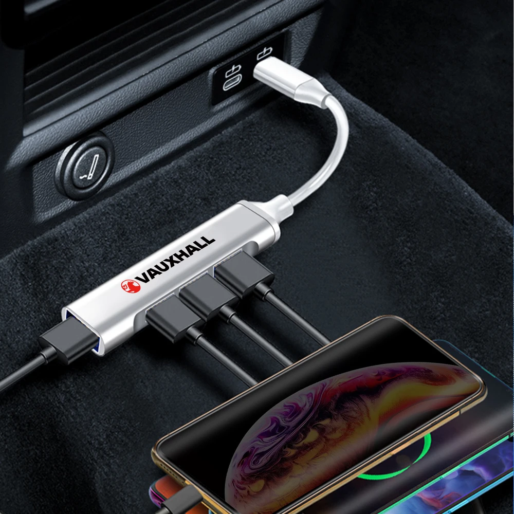 

Док-станция 4 в 1 для Opel Vauxhall Astra J K Crossland X Grandland Insignia B, разветвитель с USB на Type-C, удлинитель