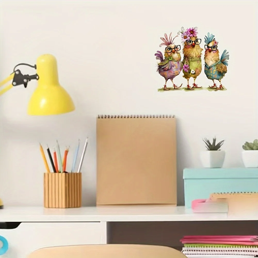 قطعة واحدة من ملصق الديك المذهل من الفينيل - التصاق مقاوم للماء ومتعدد الأسطح للسيارات والشاحنات والجدران والنوافذ - ديكور حيوي #3