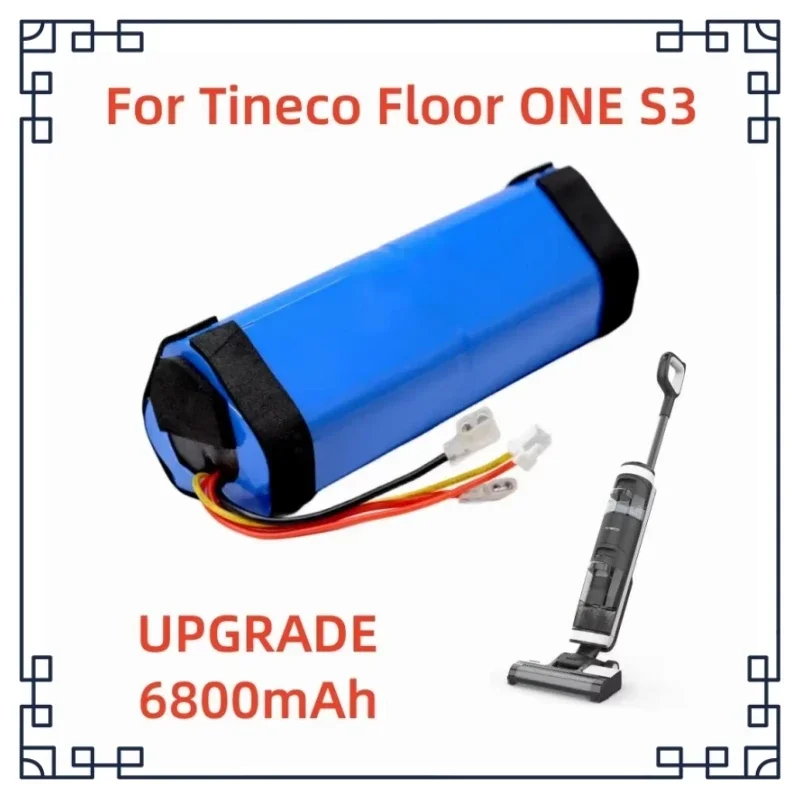 Originale 21.6v 4000mAh 6800mAh per Tineco Floor OneS3 aspirapolvere bagnato e asciutto 18650 batterie ricaricabili agli ioni di litio Pack