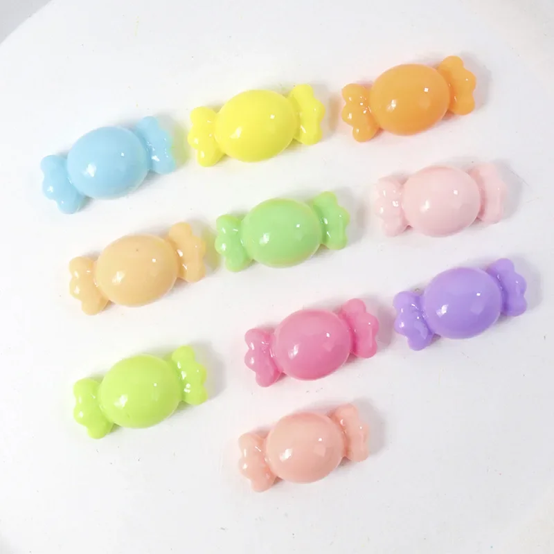 20/100pcs Bright Candy Color Mini Candy Patch DIY Cream Phone Case Resin Accessories Handmade Hair Clip Headstring Material