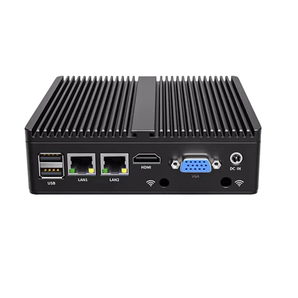 내장형 팬리스 산업용 미니 PC, 인텔 N2840 컴팩트 데스크탑 컴퓨터, Pfsense 미니 서버, 2Lan 2COM VGA HD 출력 디스플레이