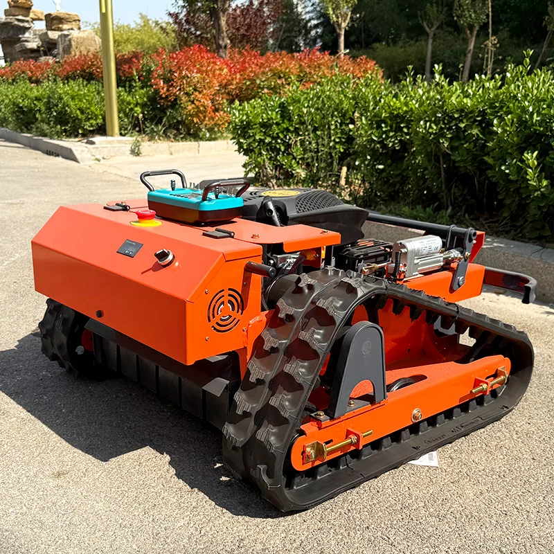 Customized Best Hot Sale Crawler Remote Control Lawn Mower Garden Use Grass Cutting Machine