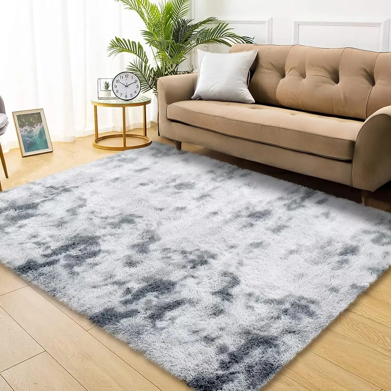 

Area Rugs for Living Room 6x9 Feet Soft Fluffy Rugs Non-Slip Tie-Dyed Shag Plush Accent Rug Carpet Fuzzy Shaggy Floor Cover Rugs