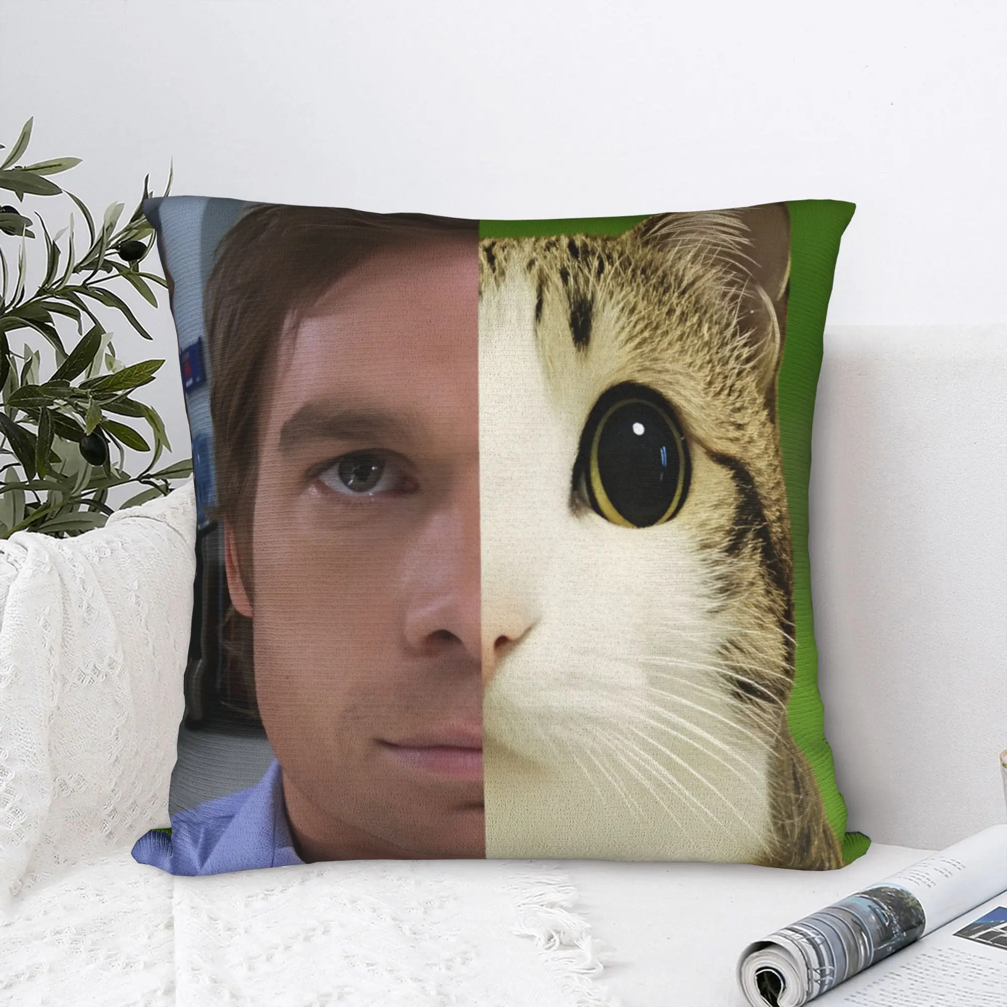 D-Dexter Morgan Pillow Case  Square Pillow Cover Cute Funny Cushion Cover For Sofa Bedroom Home Decor