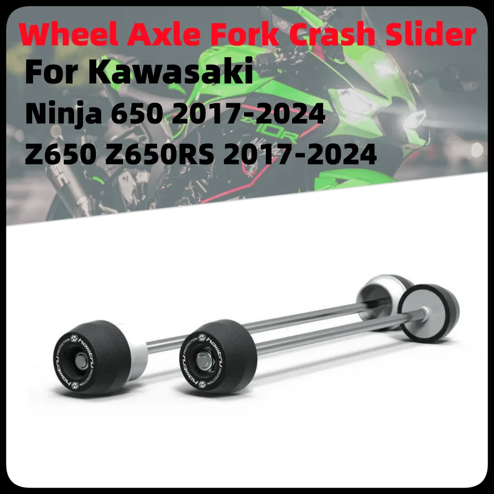 

For Kawasaki Z650 Z650RS Ninja 650 2017-2023 2024 Rear Front Axle Fork Crash Slider Z650 Motorcycle Wheel Protector