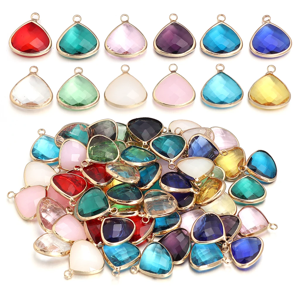 

5pcs/lot Colorful Peach Shaped Glass Pendant Single Hole Pendant For Jewelry Making Pendant Charms DIY Necklace Bracelet