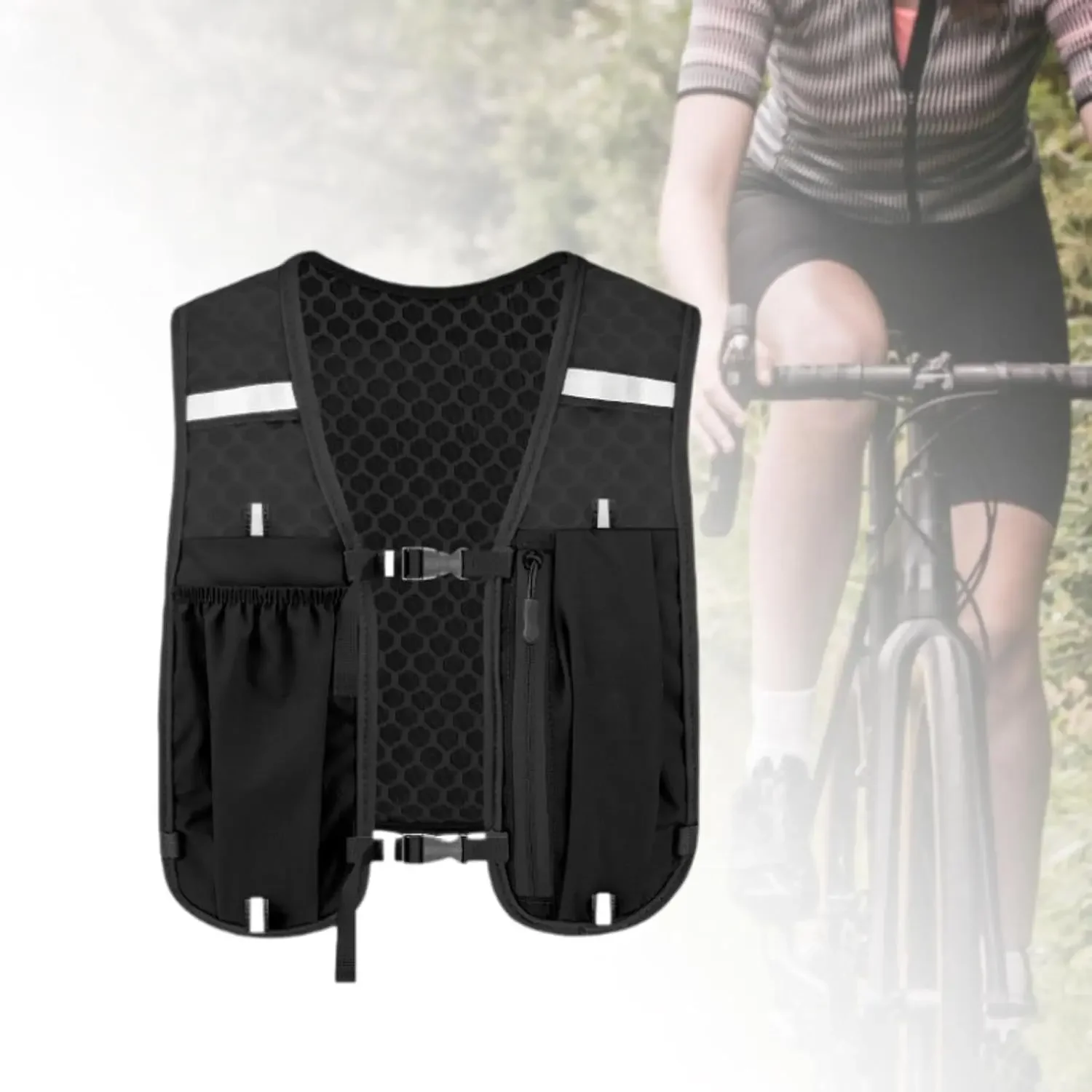 

Outdoor Sports Vest Bag: Marathon, Mountaineering, Hiking, Riding - Breathable with Water Bag & Kettle