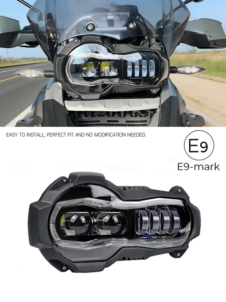 E9-Mark Motorfiets LED Koplamp Montage Voor BMW R1200GS 1200GSR R1200GS 2004-2012 R1200GS ADV 2005-2013 Voor Hoofd Lamp - afbeelding 2
