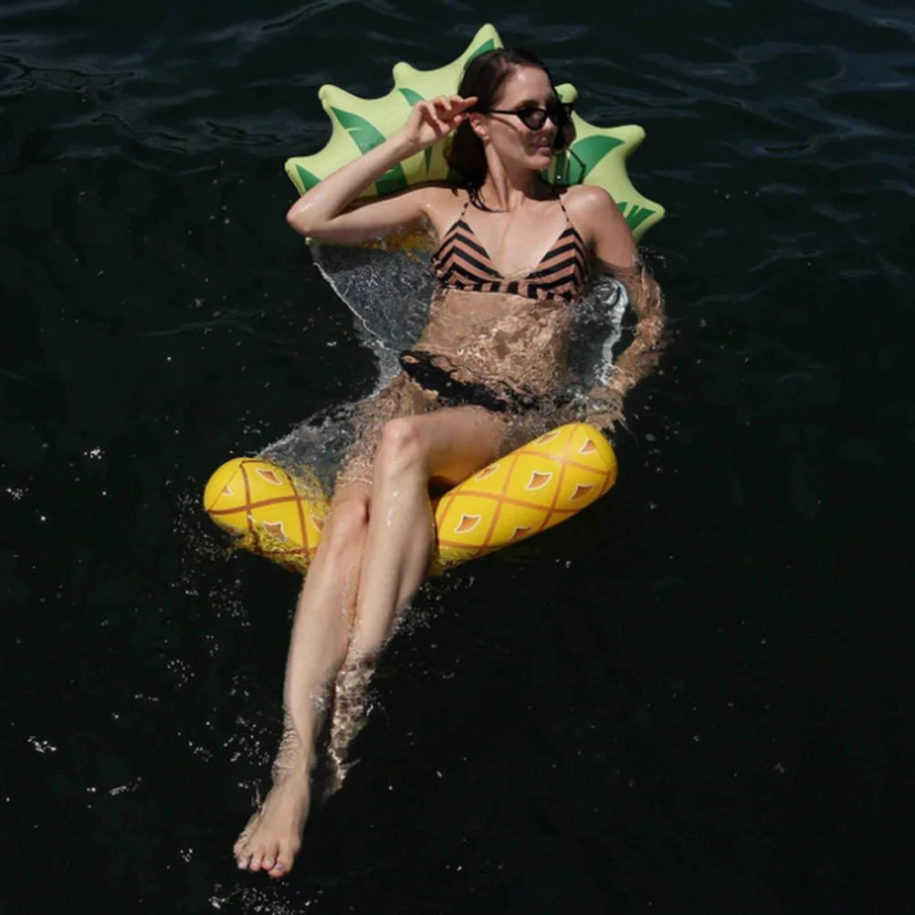 Floating Bed for Pool Yellow Inflatable Swimming Floating Mat Premium PVC Material Lightweight Foldable Pool Floats Relaxing