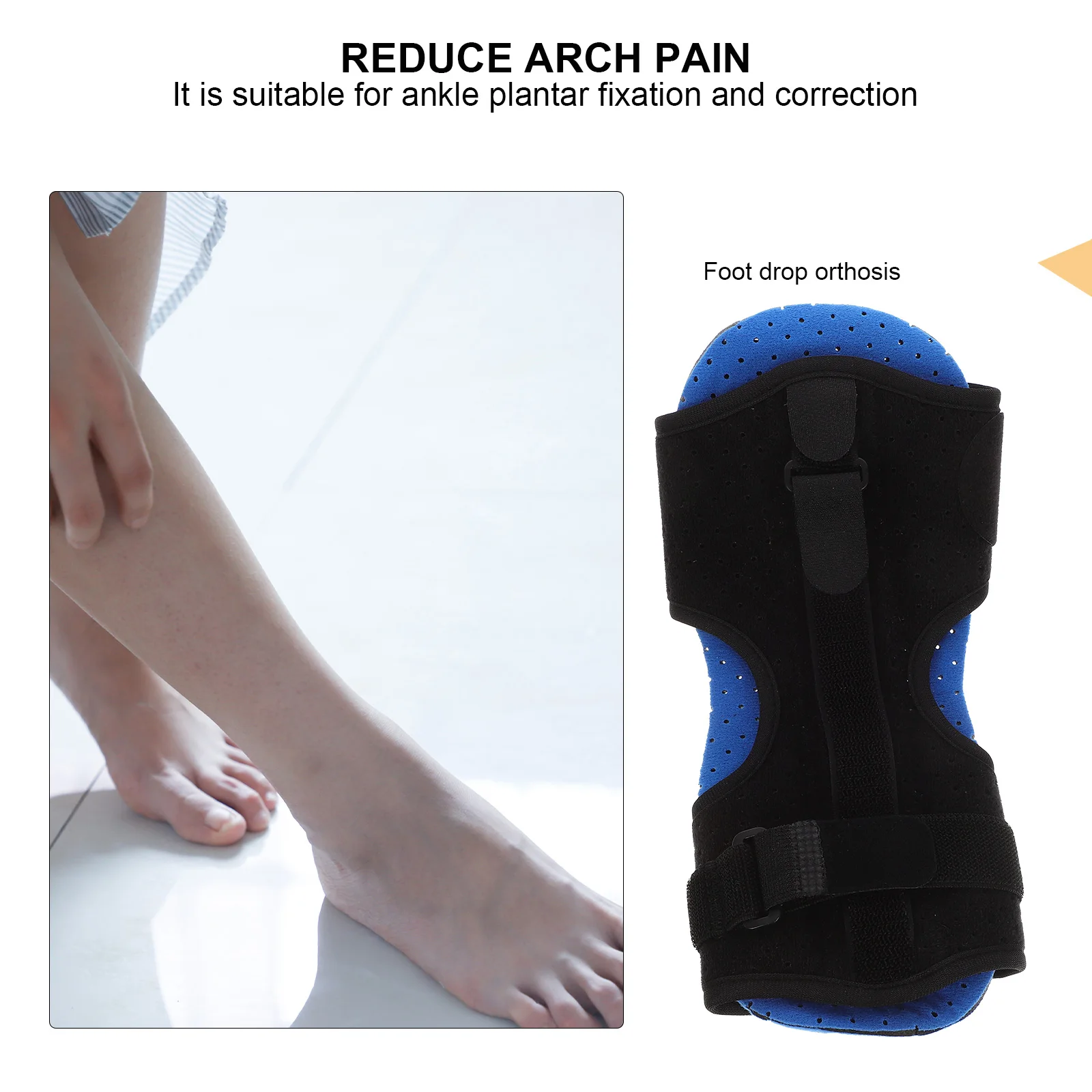 

1 Set Adjustable Fixed Ankle Brace Foot Support Breathable Reinforced Durable Foot Care Tool For Sports Injury