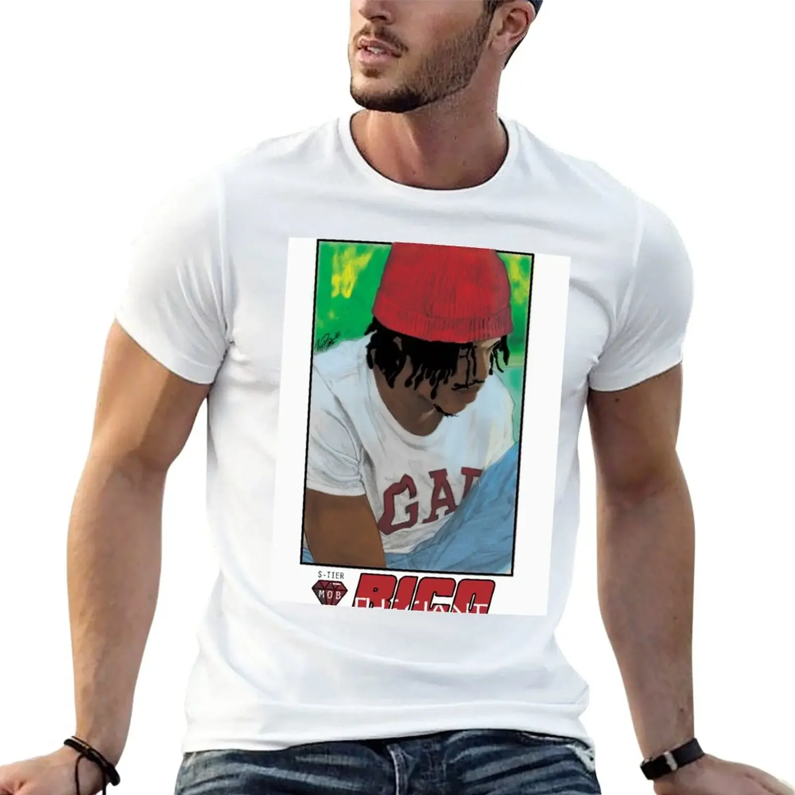 

Rico THE GIANT Portrait color T-Shirt customizeds summer clothes tees Men's t-shirts