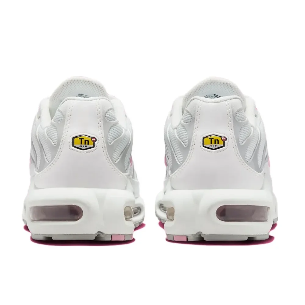 Nike Air Max Plus TN Comfortable Shock Absorption Women's Casual Running Shoes Anti-slip Wearable Sneakers White Pink Colorway