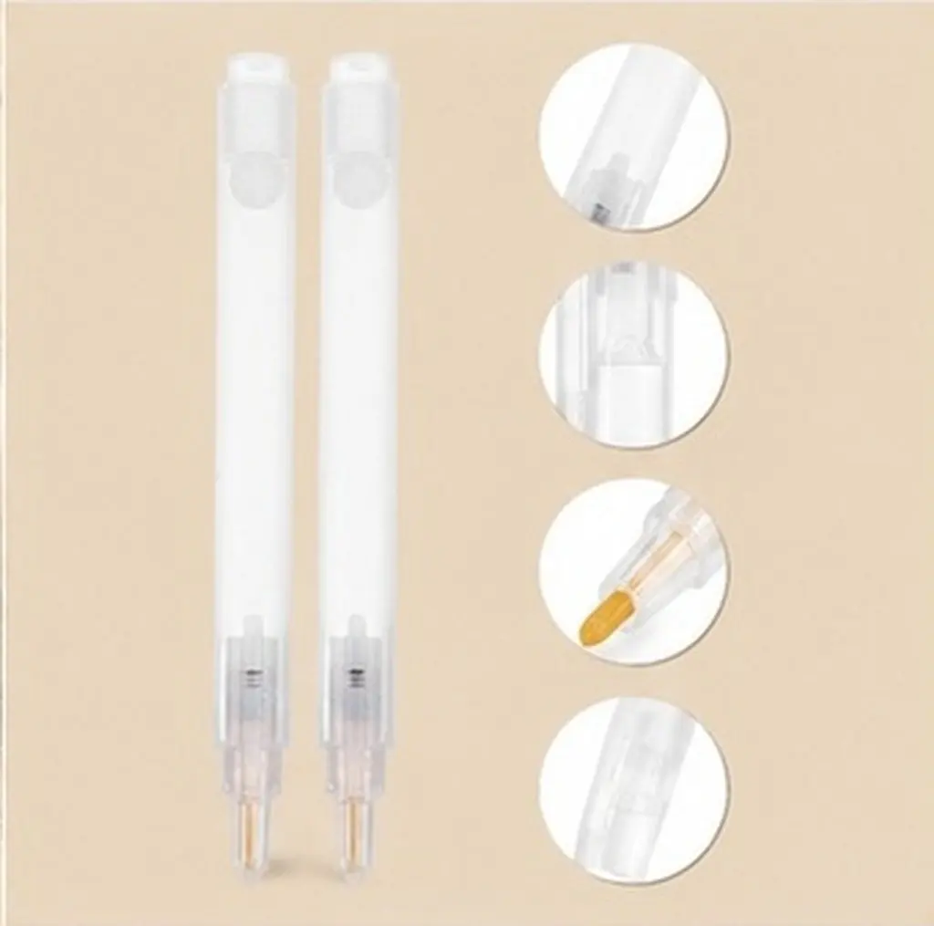 10Pcs Empty Paint Pen Tubes Clear Refillable Marker 3Mm Round Head for Painting Wood Paper Drawing