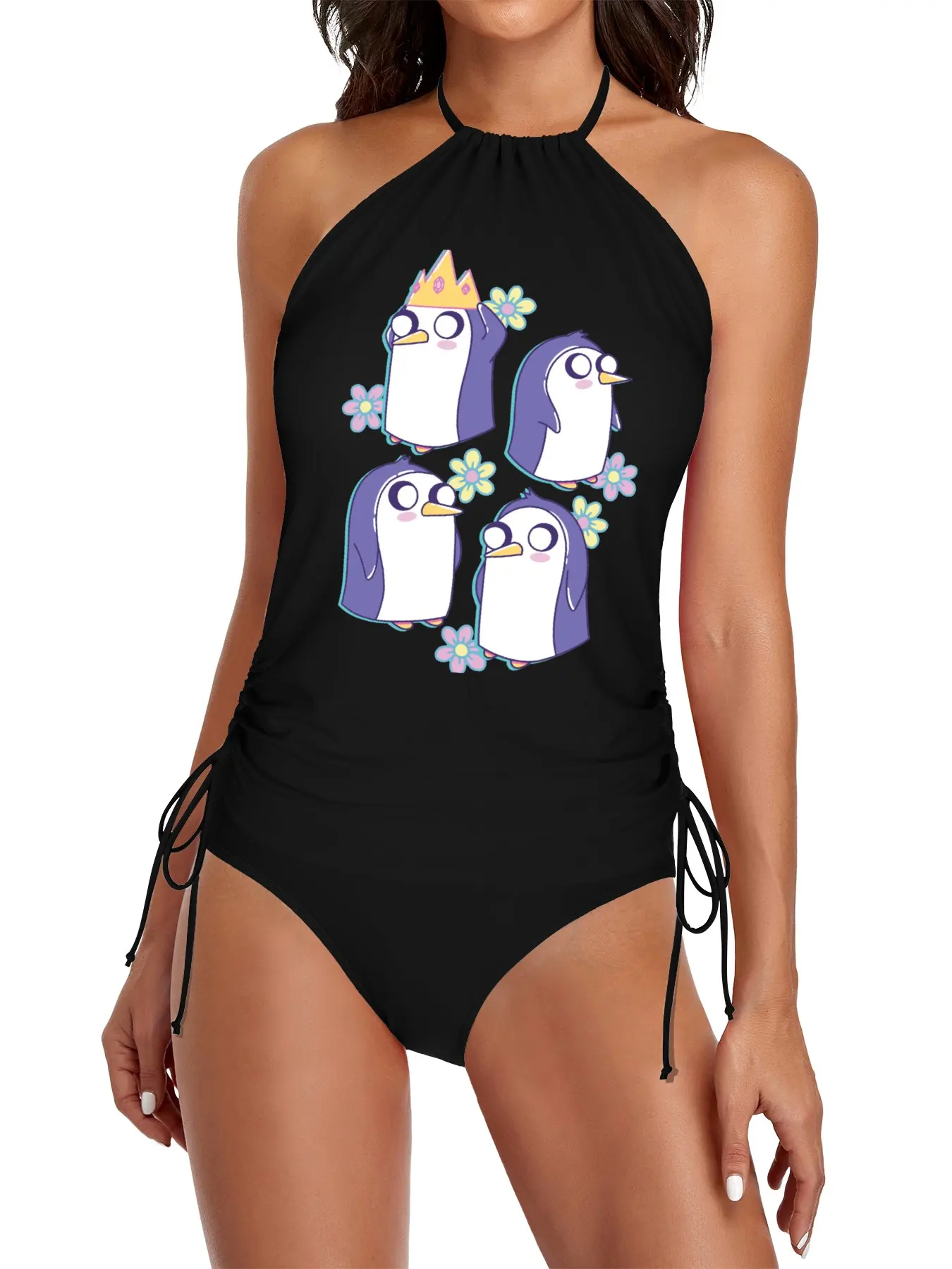 

Gunter (Adventure Time) Split Swimsuit Set Swimsuits cute swimsuit bikini costumes woman bathing suit woman