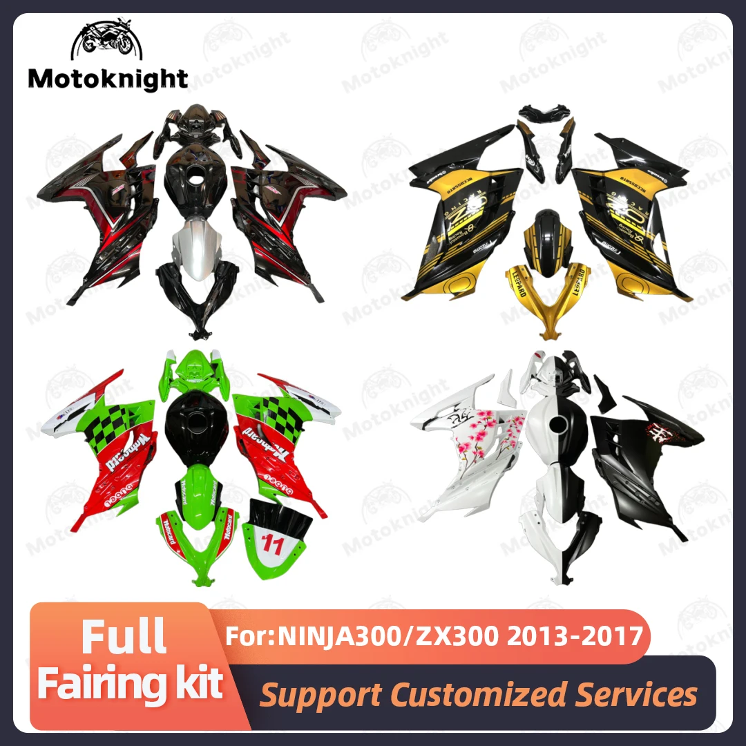 

Motorcycle Fairing kit Fit For Kawasaki NINJA300 ZX300 2013 2014 2015 2017 2016 New ABS Plastic Fairing Kit Full Paint Bodywork