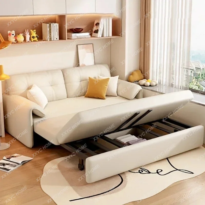 XX Ergonomic Living Room Sofa  Bed Beige Sleeper Small Double Couch Puffs Single Replica Divano Unique Furniture