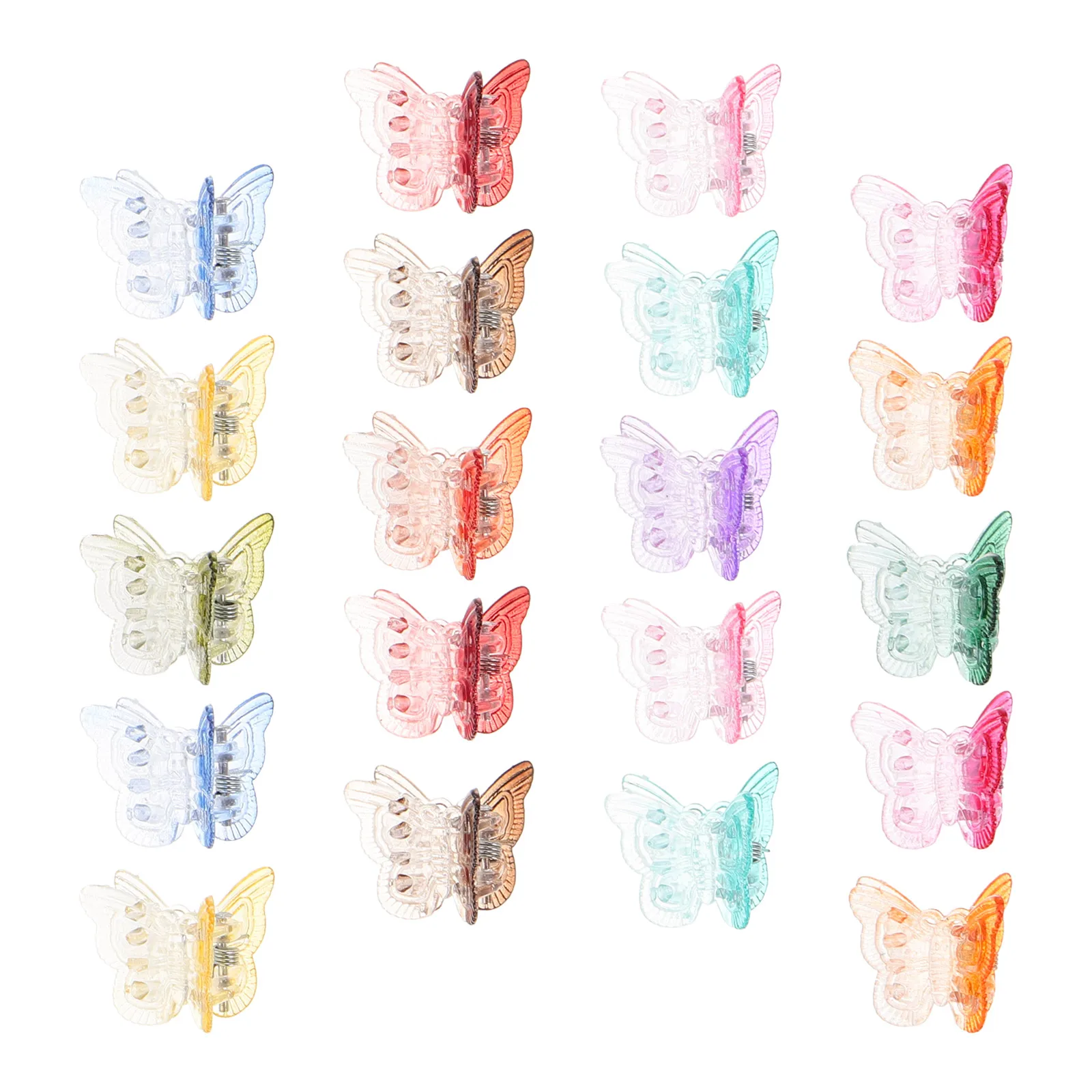 

50 Pcs Butterfly Hair Clips Colorful Braiding Accessories Durable Plastic Girls Hairpin Easy Use Hair Barrettes