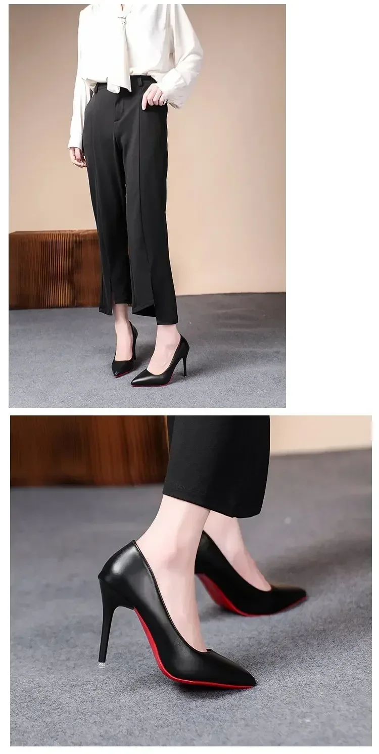 Sexy Spitze Lackleder High Heels Elegante Damen-Stilettos für Partys Klassische Schwarze Pumps für Beruf und Freizeit – Detail 16