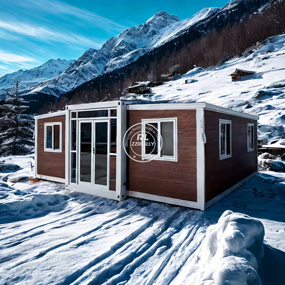 220ft Prefab Foldable Container House Mobile Temporary Dormitory Shop Folding Design Steel Container House for Office