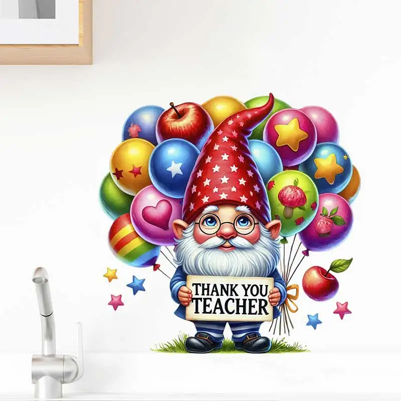 

Thank you Teacher Day Classroom Art Wall Sticker Bathroom Toilet Decor Living Room Cabinet Refrigerator Home Decoration M1321