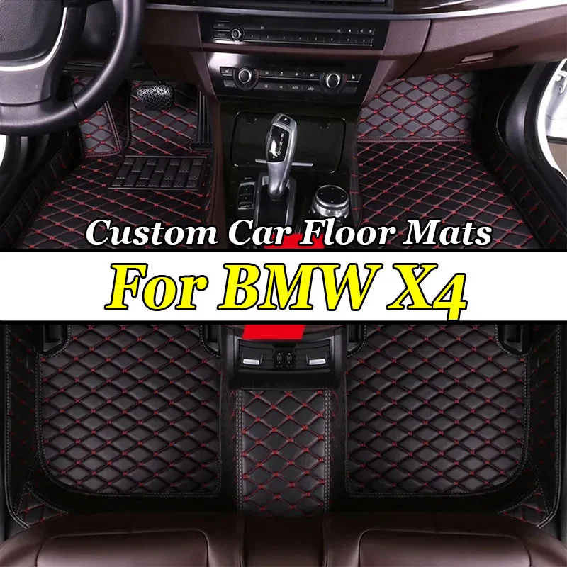 

Custom Car Floor Mats For BMW X4 F26 G02 F98 Auto Carpets Foot Coche Accessories