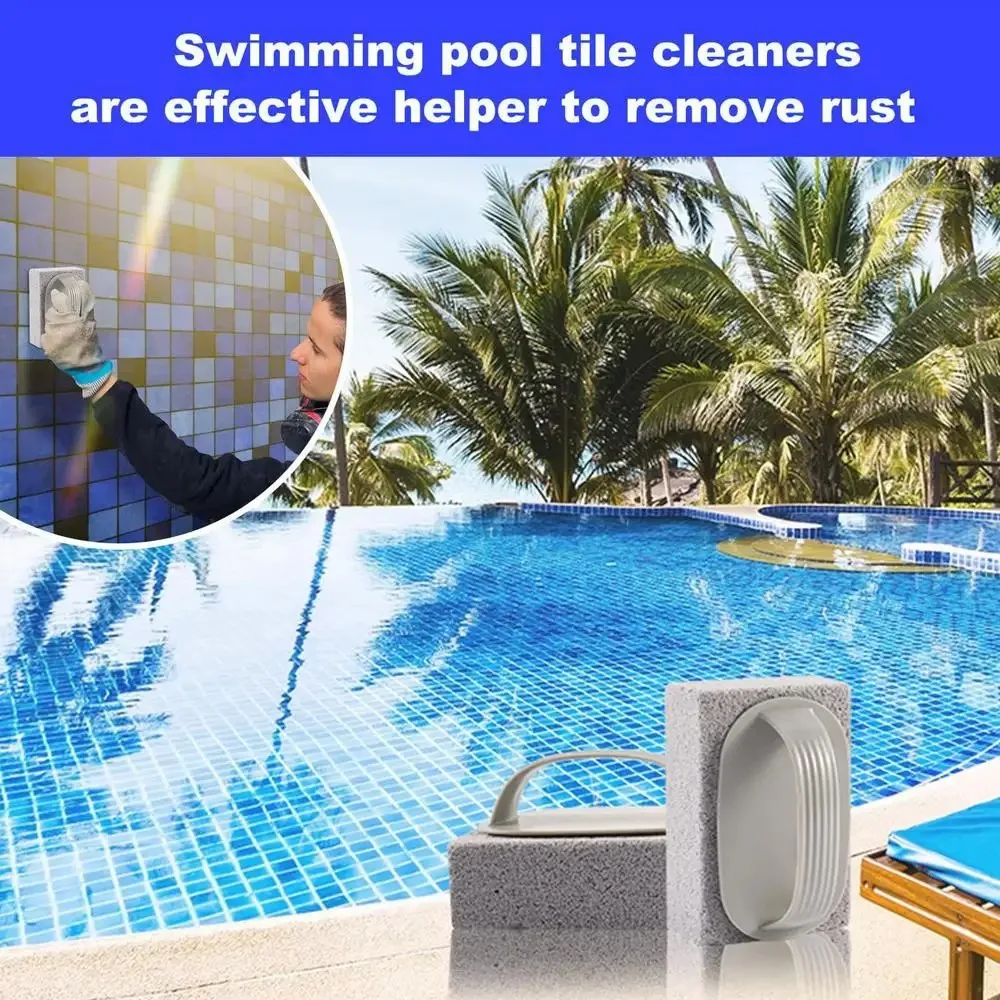 Handheld Pool Tile Cleaning Brick Calcium Remover Outdoor Pools Pumice Stone Swimming Pool Cleaning Brush