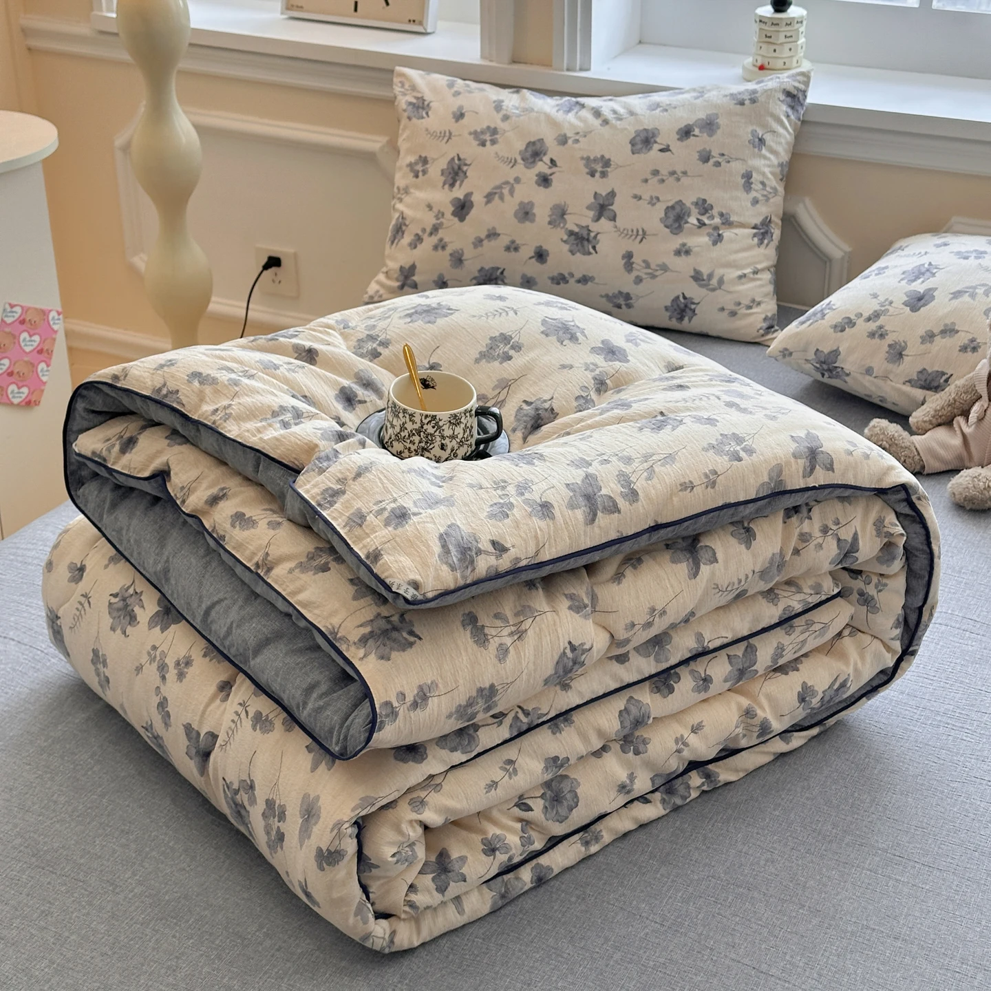 

Thickened Double Layer Flax Soybean Quilt Warm Winter Dormitory Single Student Spring Autumn Quilt Mingsqueak Brand