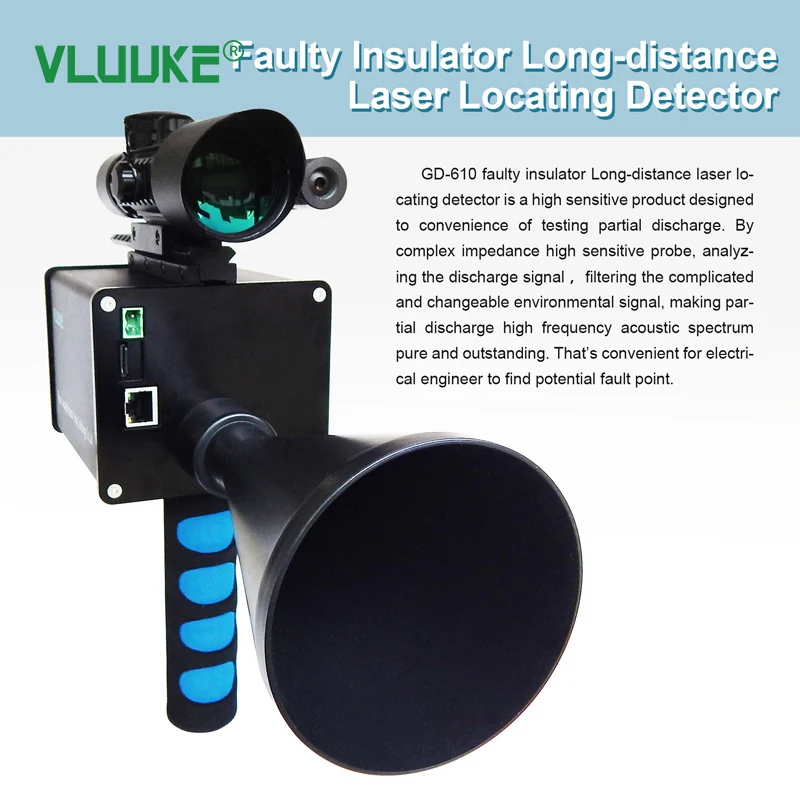VLUUKE GD-610 Electronic Laser Locating Detector 220V Faulty Insulator Long-Distance Finder