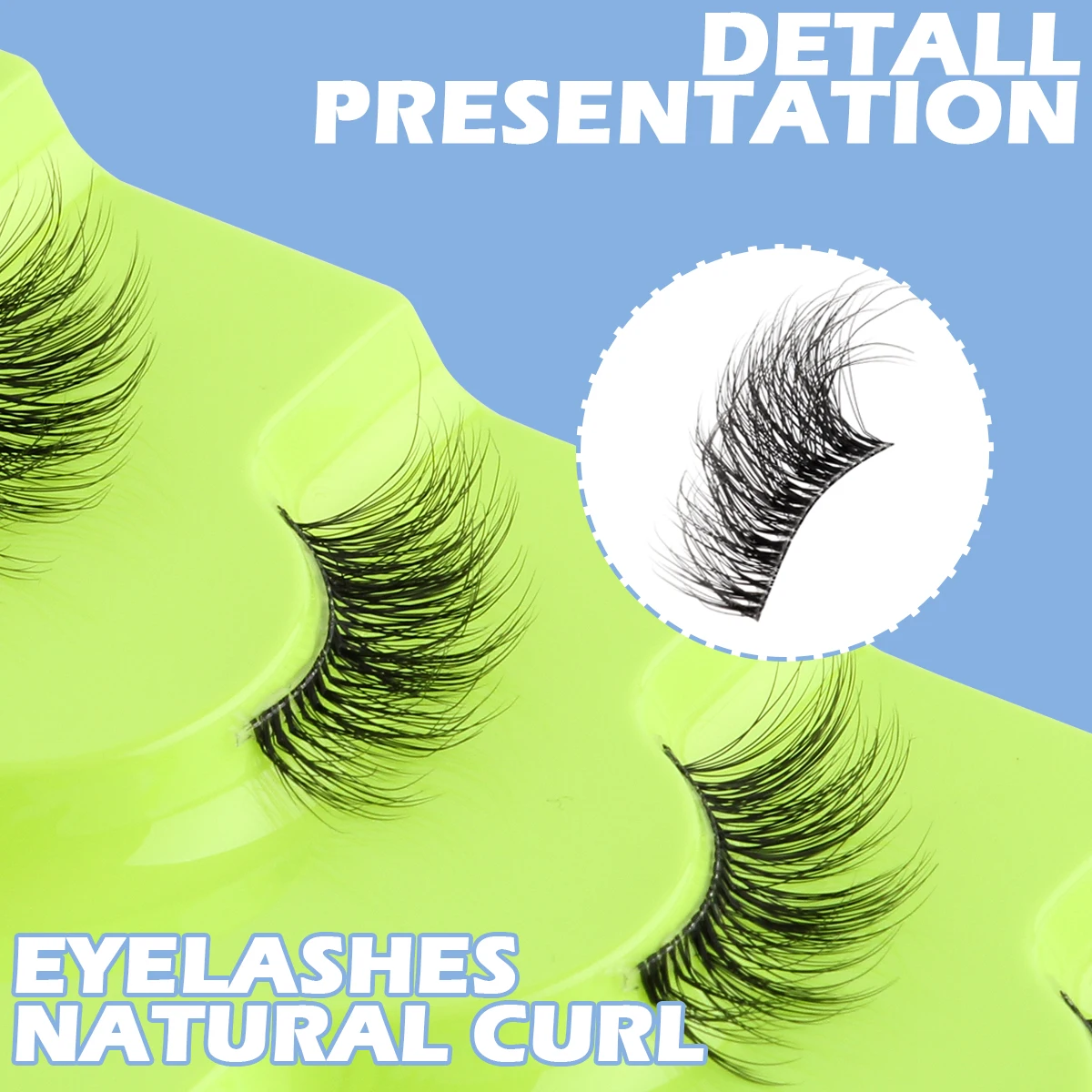 3/5/6 paia Natural Cat Eye Lash ciglia finte strumento per il trucco Wispy Half Lashes Fluffy Volume Extension ciglia Soft 3D Faux Cils